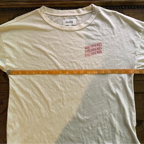 Mate the Label Womens size S White Girlfriends Devi Crew 3/4 Sleeve Top Organic - Picture 7 of 9